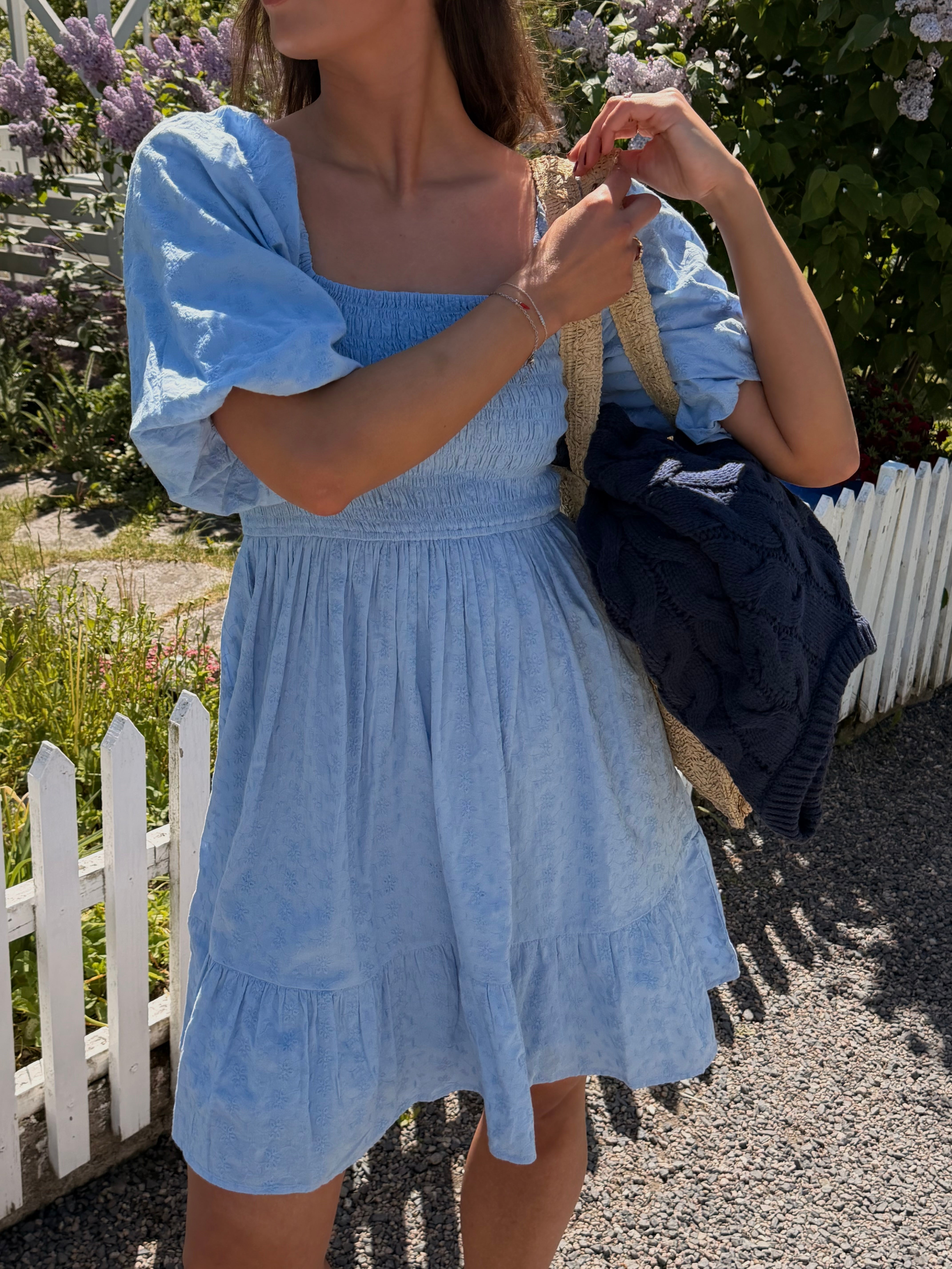 AWJULIE Short Dress - Chambray Blue